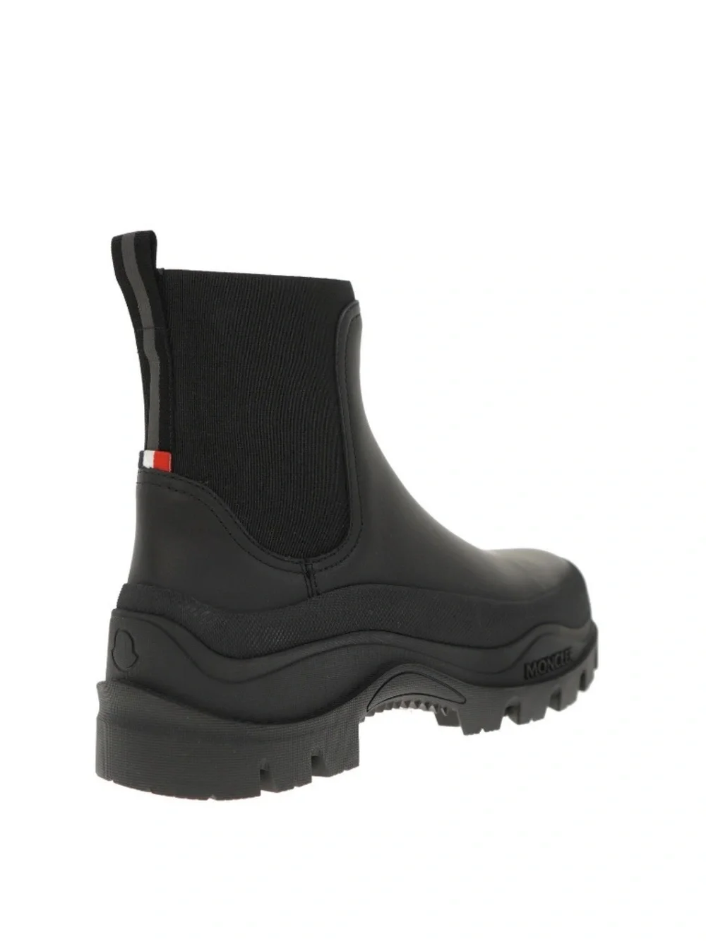 Moncler Men Larue Chelsea Ankle Boots Black Leather Size 9 US New